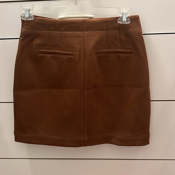 Loft brown suede like skirt - Picture 2 of 4
